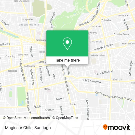 Mapa de Magicsur Chile