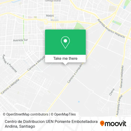 Centro de Distribucion UEN Poniente Embotelladora Andina map