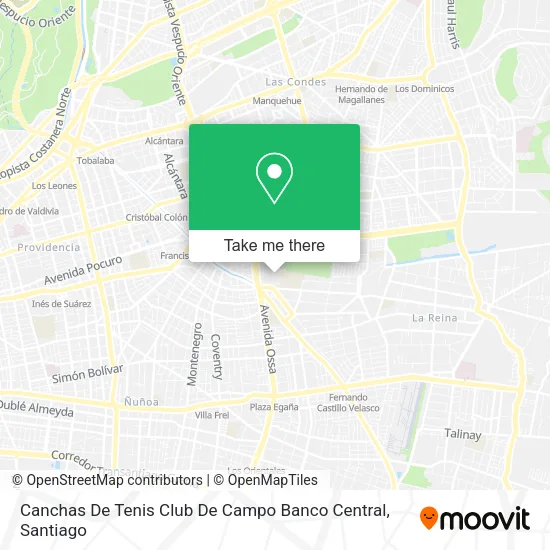 Canchas De Tenis Club De Campo Banco Central map