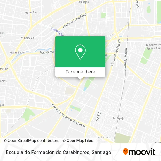 Escuela de Formación de Carabineros map