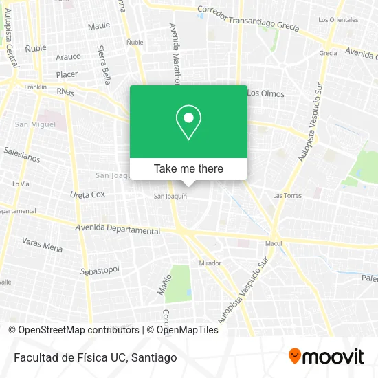 Mapa de Facultad de Física UC