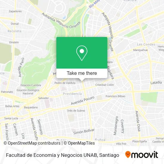 Facultad de Economía y Negocios UNAB map