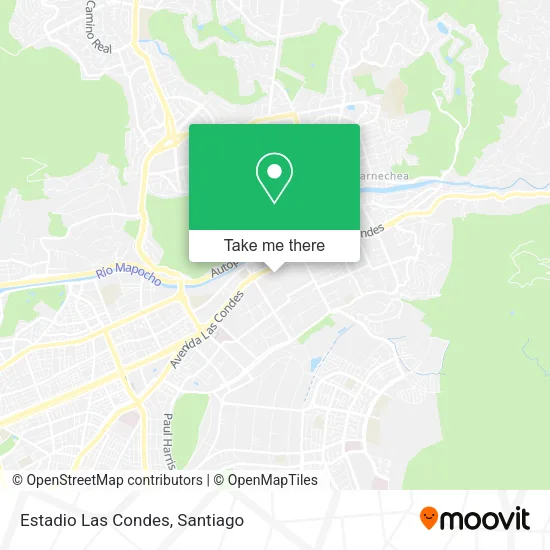 Estadio Las Condes map