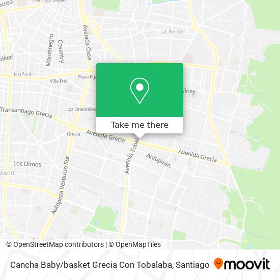Cancha Baby / basket Grecia Con Tobalaba map