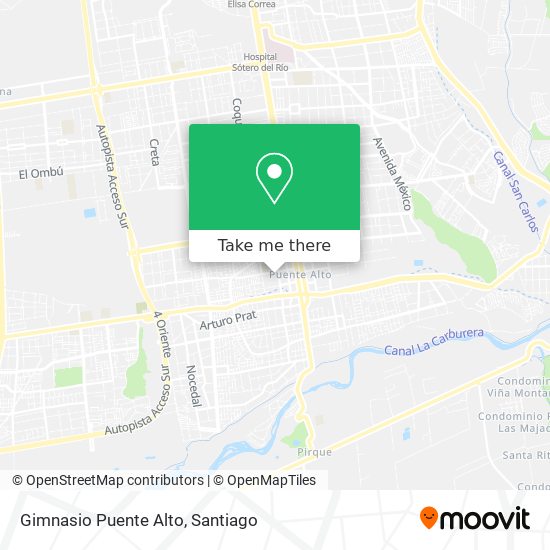 Mapa de Gimnasio Puente Alto