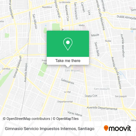 Gimnasio Servicio Impuestos Internos map