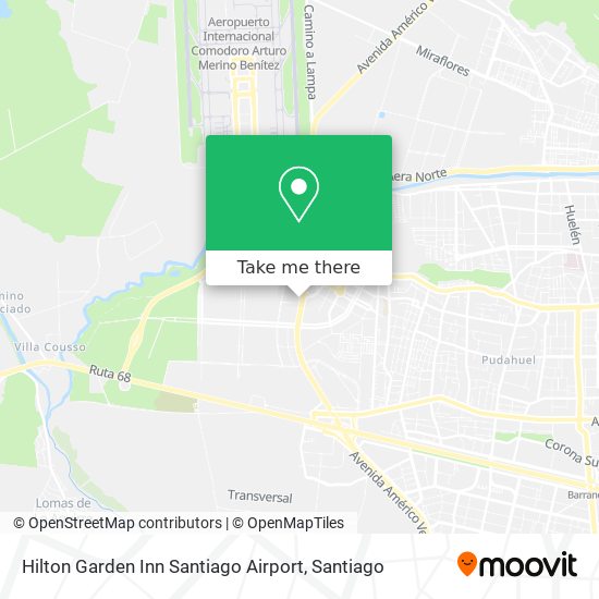Hilton Garden Inn Santiago Airport map