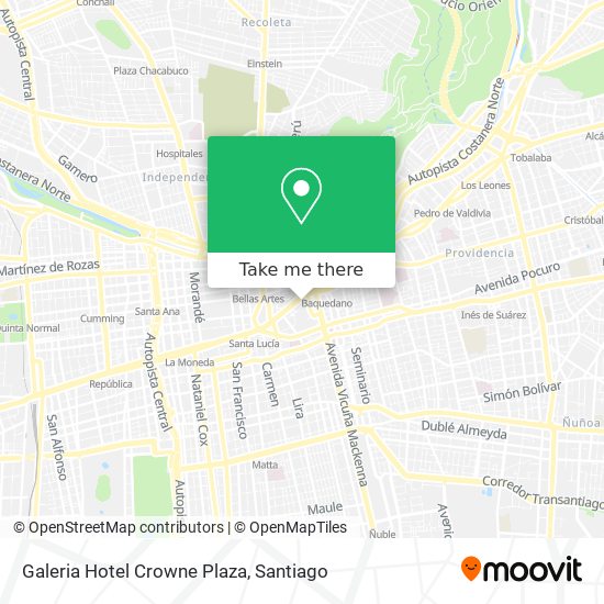 Galeria Hotel Crowne Plaza map