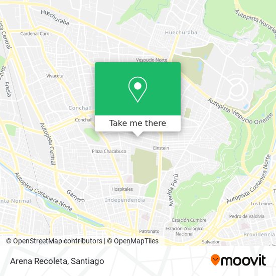 Arena Recoleta map