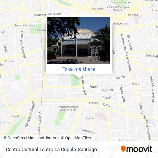 Mapa de Centro Cultural Teatro La Cúpula