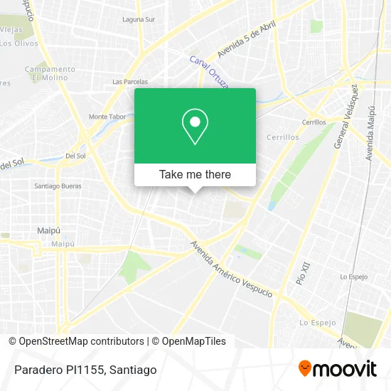 Paradero PI1155 map