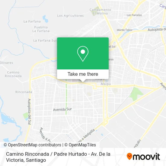 Mapa de Camino Rinconada / Padre Hurtado - Av. De la Victoria