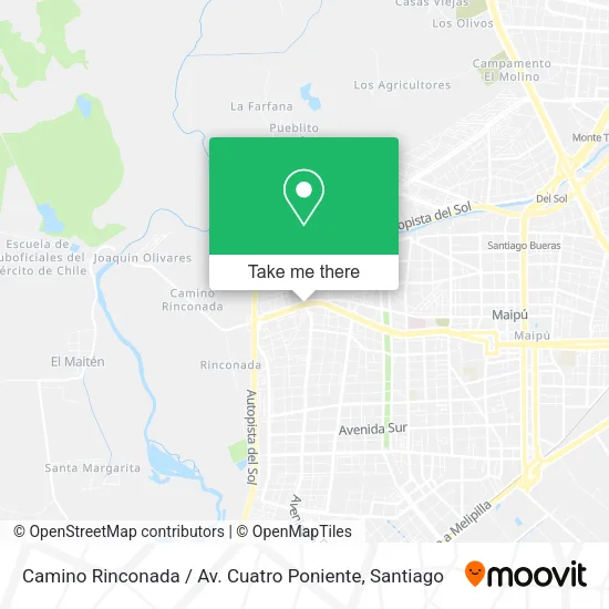 Camino Rinconada / Av. Cuatro Poniente map