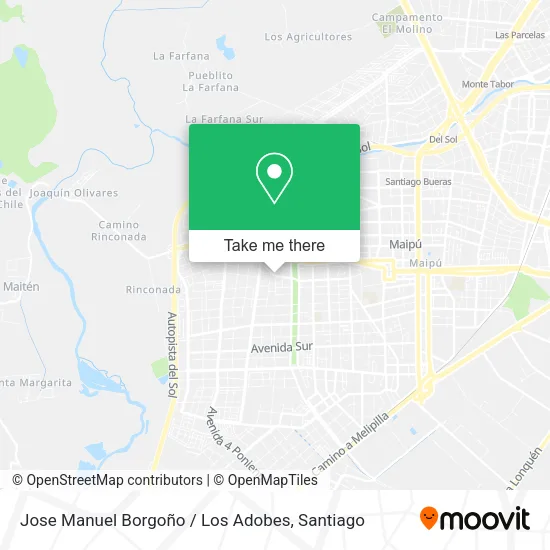 Jose Manuel Borgoño / Los Adobes map