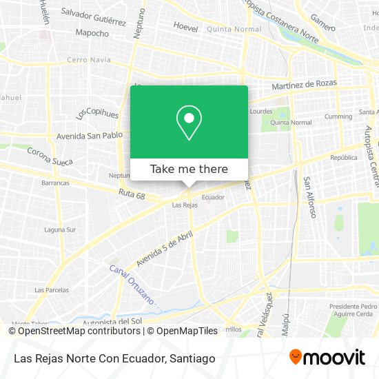 Las Rejas Norte Con Ecuador map