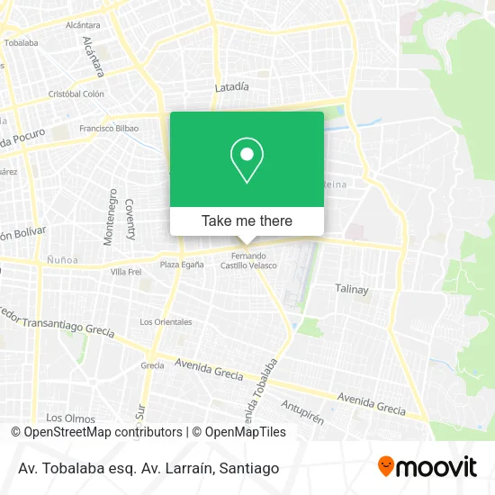Av. Tobalaba esq. Av. Larraín map