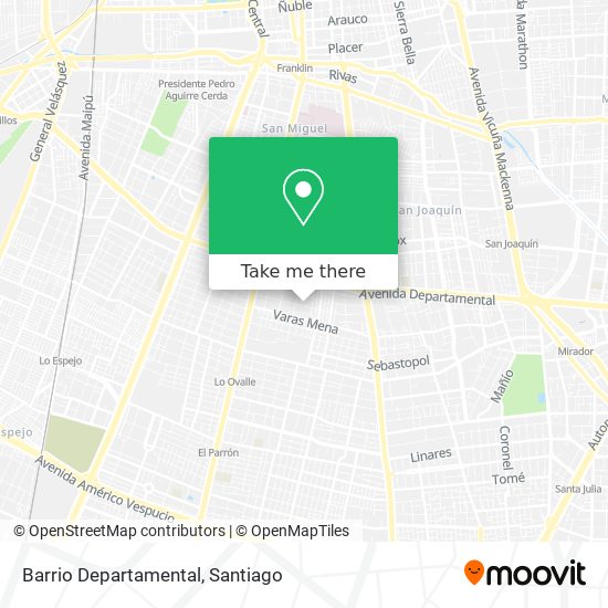 Barrio Departamental map