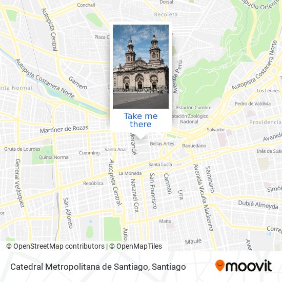 Mapa de Catedral Metropolitana de Santiago