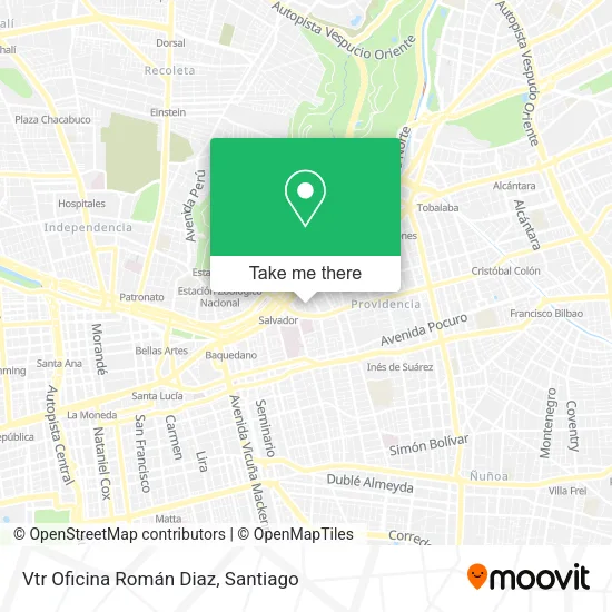 Vtr Oficina Román Diaz map