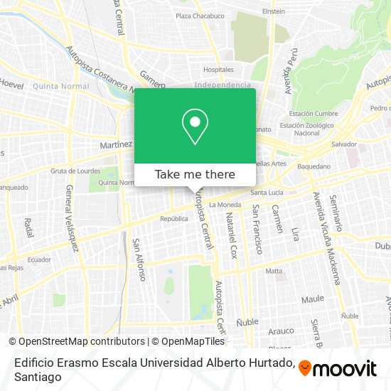 Edificio Erasmo Escala Universidad Alberto Hurtado map