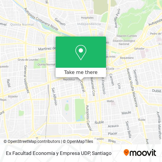 Ex Facultad Economía y Empresa UDP map