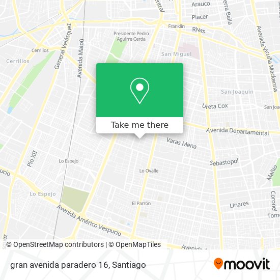 gran avenida paradero 16 map