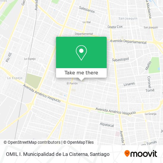 OMIL I. Municipalidad de La Cisterna map