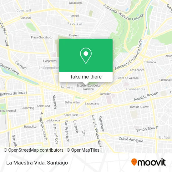 La Maestra Vida map