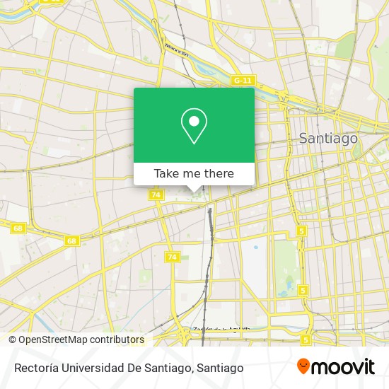 Rectoría Universidad De Santiago map