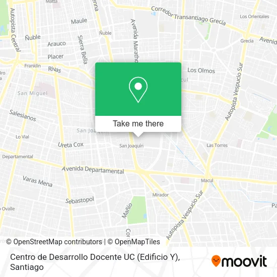 Mapa de Centro de Desarrollo Docente UC (Edificio Y)