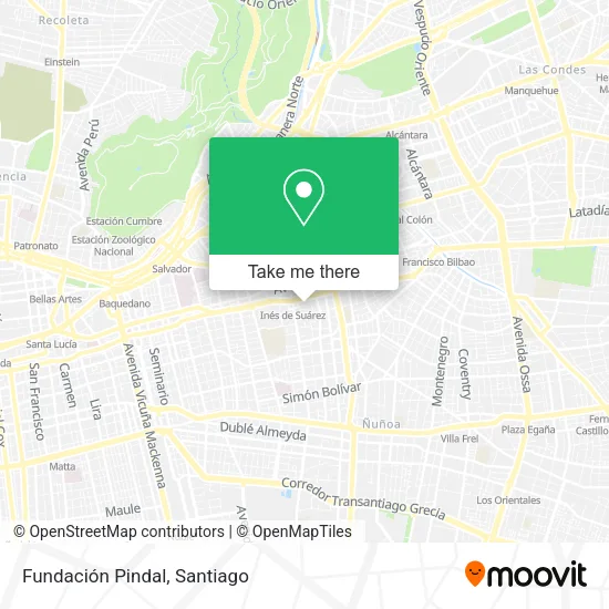 Fundación Pindal map