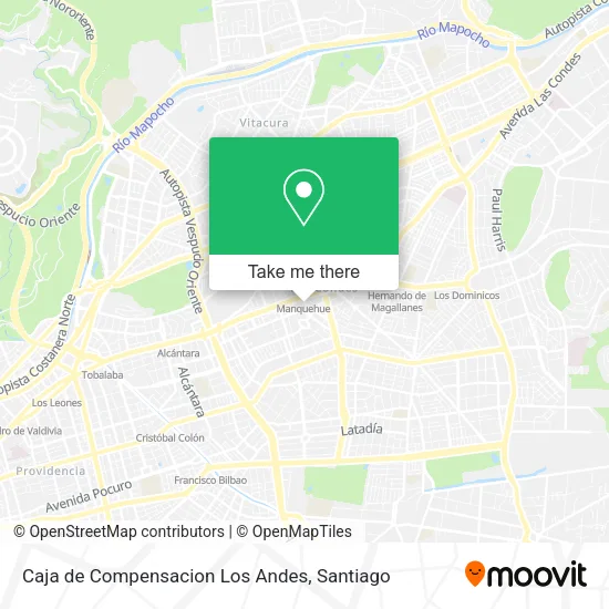 Caja de Compensacion Los Andes map