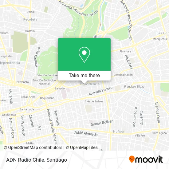 ADN Radio Chile map