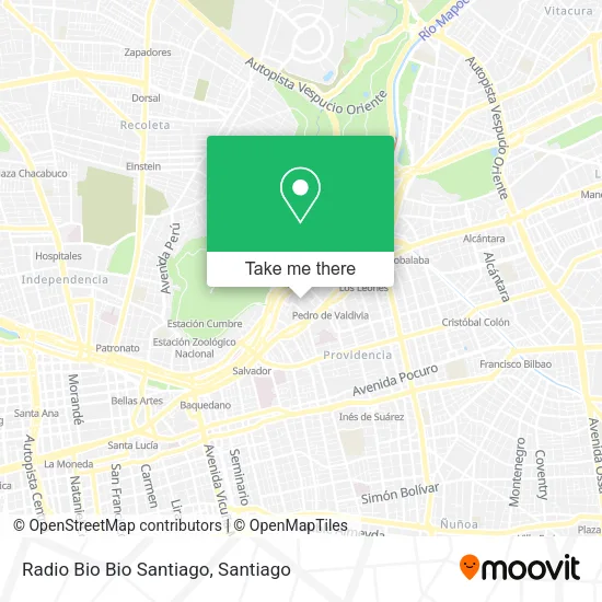 Radio Bio Bio Santiago map