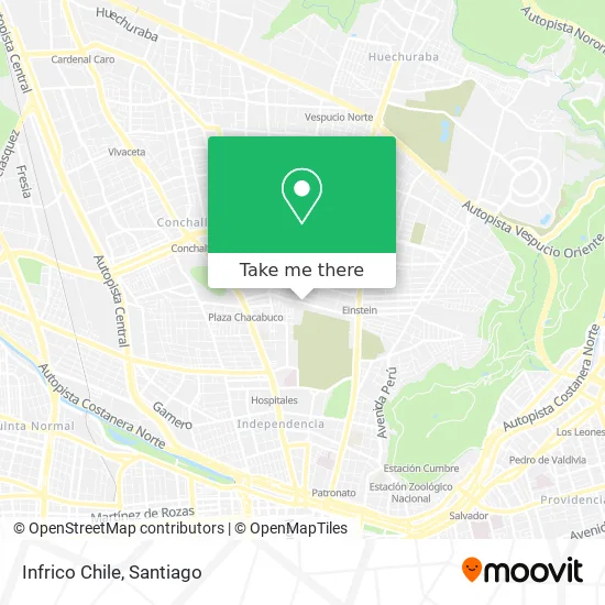 Infrico Chile map