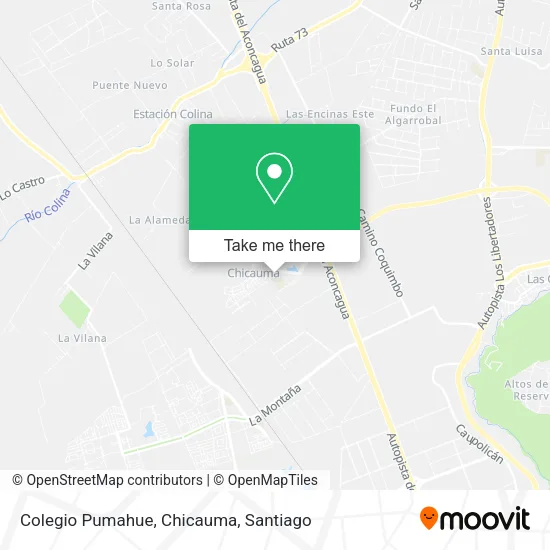 Colegio Pumahue, Chicauma map
