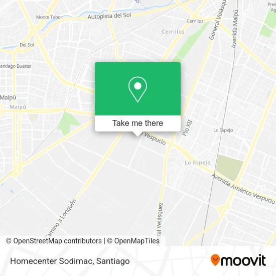 Homecenter Sodimac map