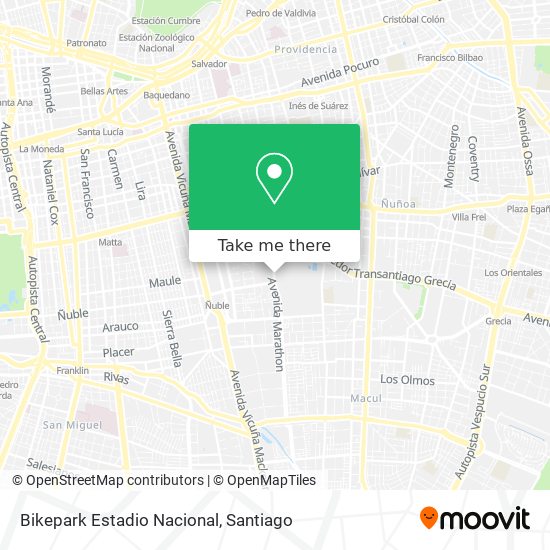 Bikepark Estadio Nacional map