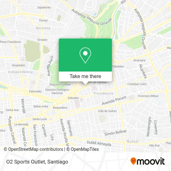 O2 Sports Outlet map