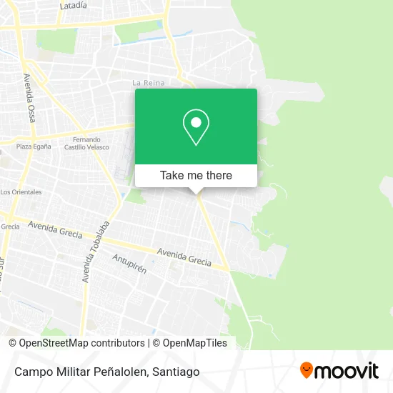 Campo Militar Peñalolen map