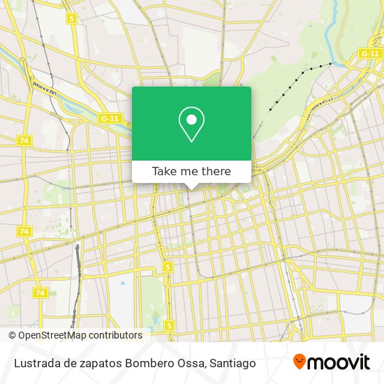 Lustrada de zapatos Bombero Ossa map