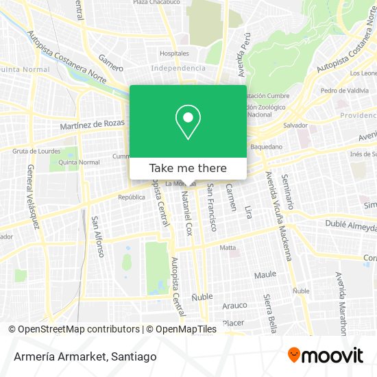 Armería Armarket map