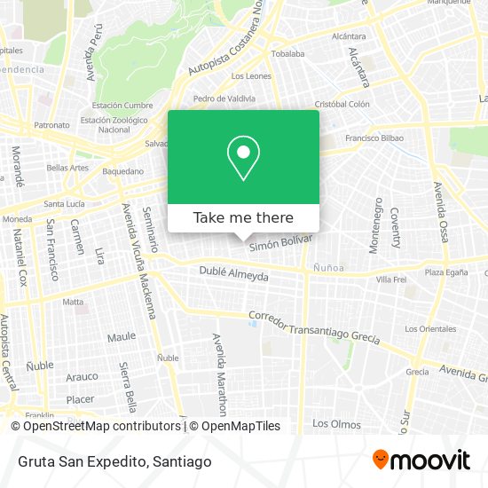 Gruta San Expedito map