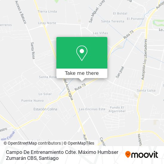 Mapa de Campo De Entrenamiento  Cdte. Máximo Humbser Zumarán  CBS