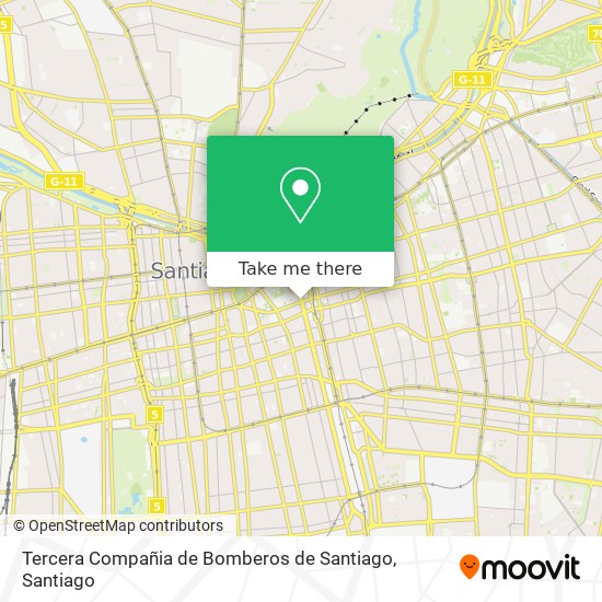 Tercera Compañia de Bomberos de Santiago map