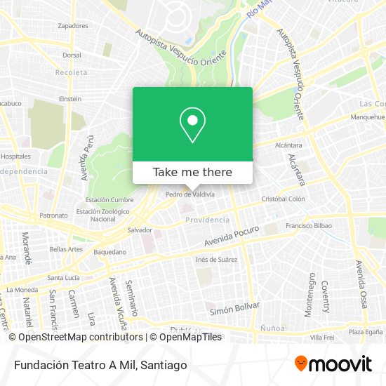 Mapa de Fundación Teatro A Mil