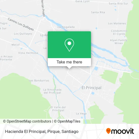 Hacienda El Principal, Pirque map