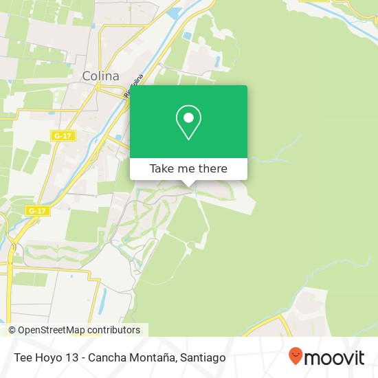 Tee Hoyo 13 - Cancha Montaña map