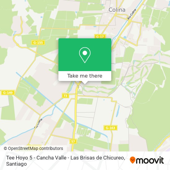 Mapa de Tee Hoyo 5 - Cancha Valle - Las Brisas de Chicureo