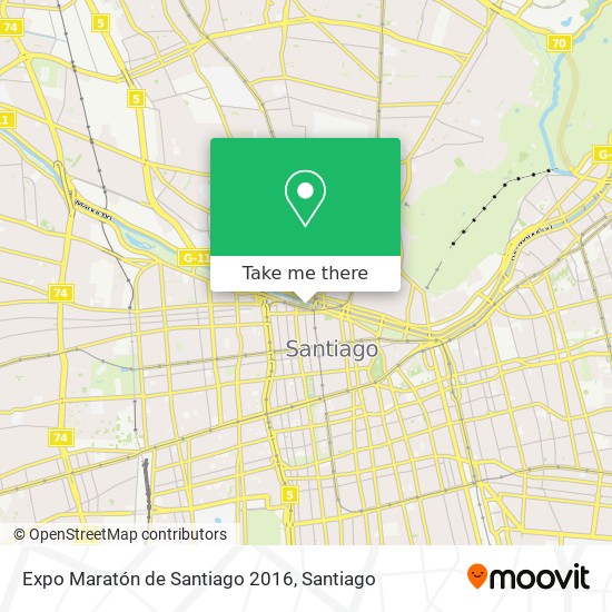 Expo Maratón de Santiago 2016 map